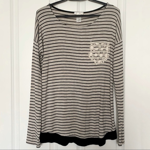 •HALEY & CO.• Long Sleeve Striped Shirt Size L - Picture 1 of 10